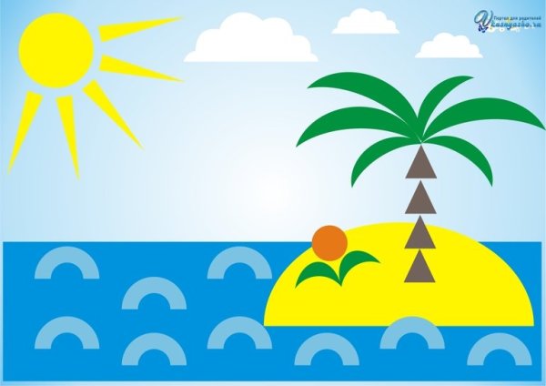 Аппликация на морскую тему