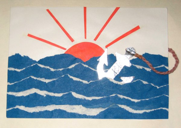 Дельфин из цветной бумаги