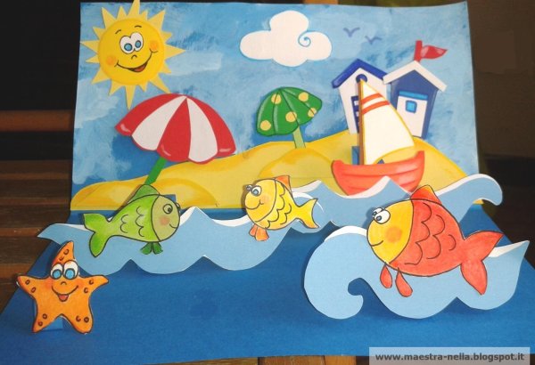 Аппликация парусник