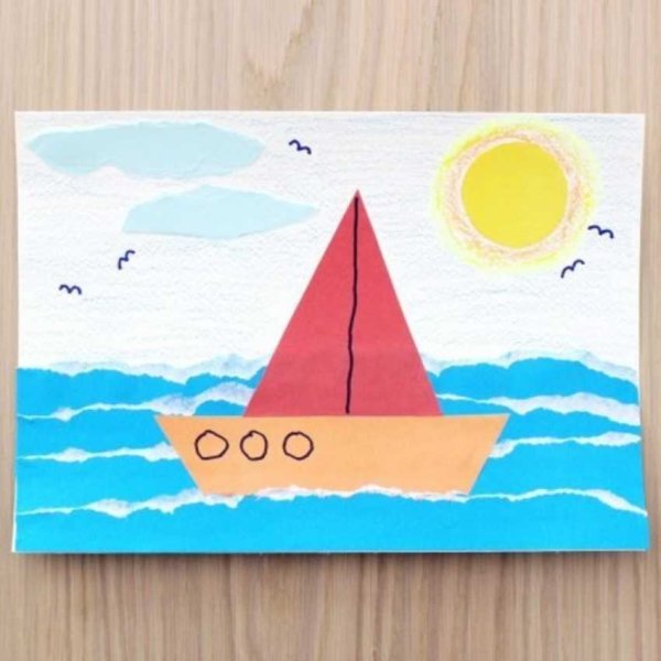 Аппликация морские обитатели