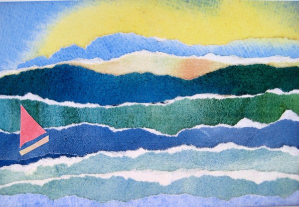 Коллективная аппликация корабли на рейде