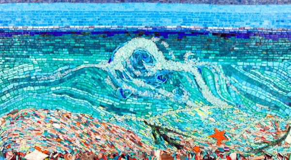 Картина мозаика море