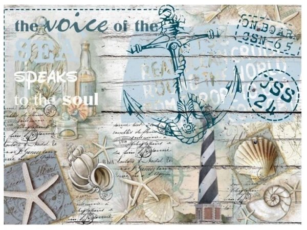 Декупажная карта морская тематика