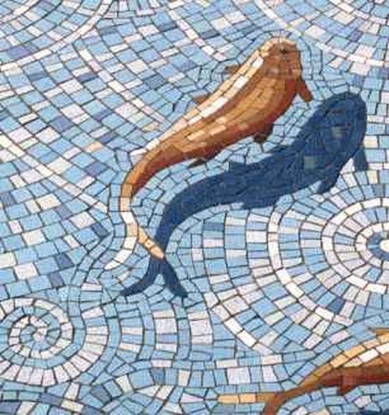 Золотая рыбка Римская мозаика