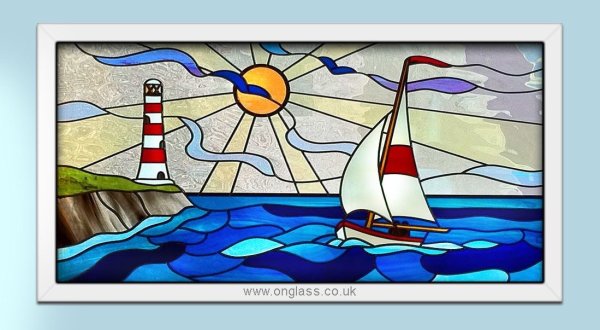 Тифани витраж "солнце и море"