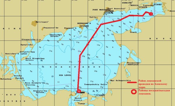 Глубина Таганрогского залива Азовского моря