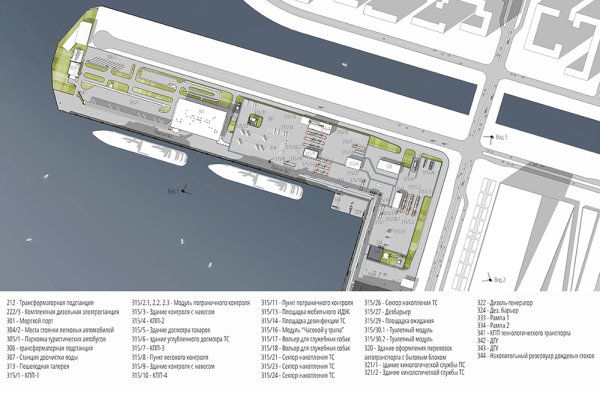 Схема порта морской фасад СПБ