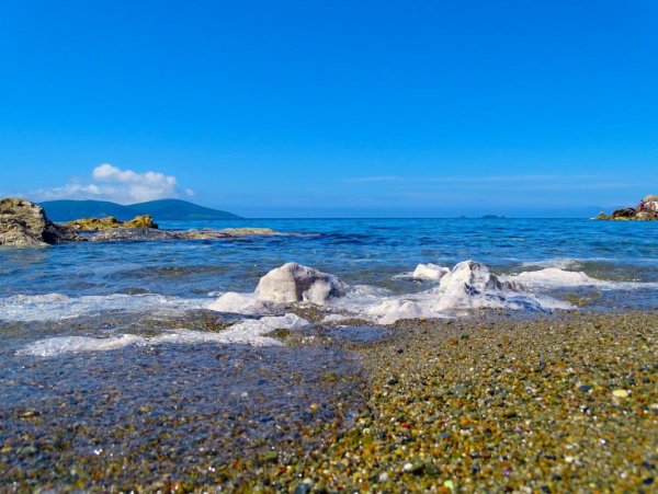 Остров Путятин бухта мраморная