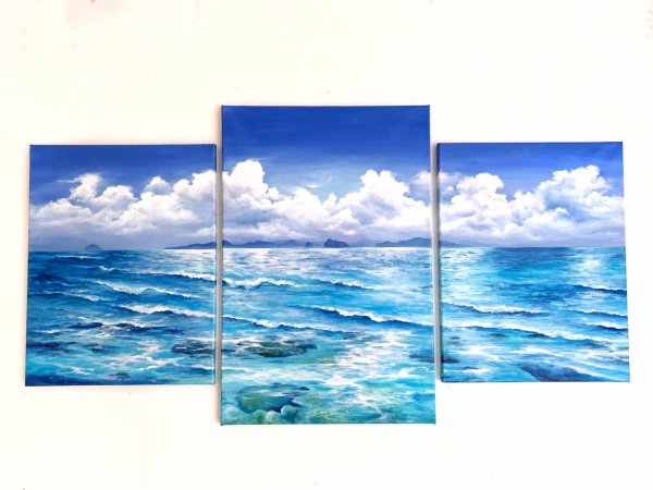 Триптих море сверху