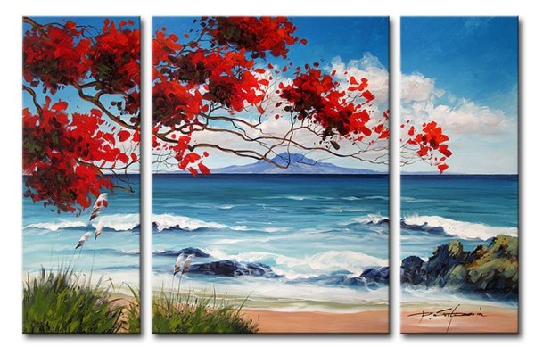 Триптих морской пейзаж