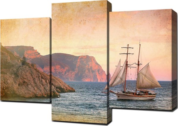 Картины по номерам триптих море