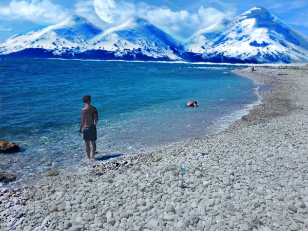 Адлер море пляж горы