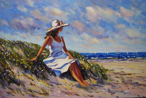 Пейзаж с людьми