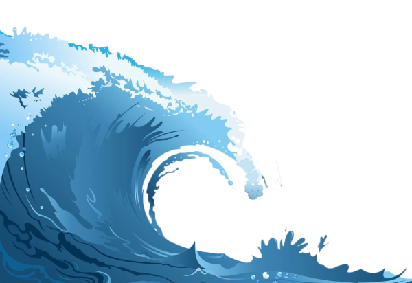 Волна на белом фоне