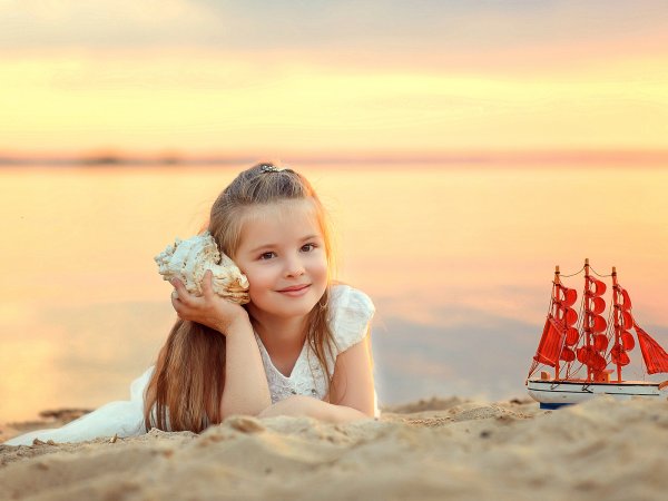 Девушка на закате