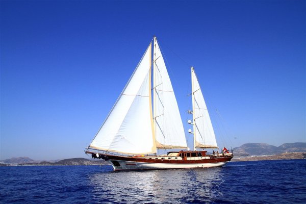 Парусная яхта сбоку