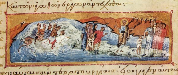 Моисей красное море расступилось