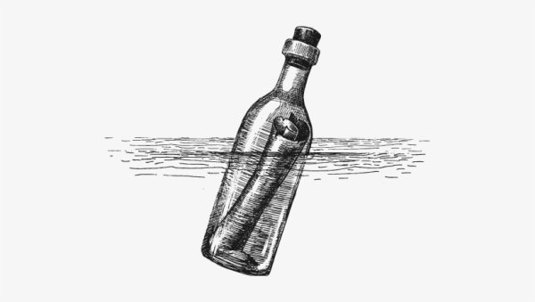 Послание в бутылке раскраска