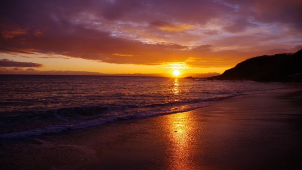 Закат на море