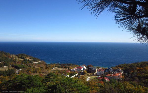 Боковой вид на море