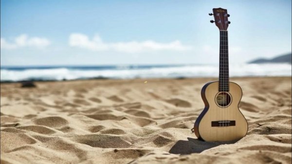Гитара на берегу моря