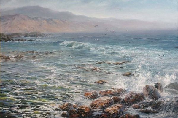 Мастер класс живопись маслом морской пейзаж