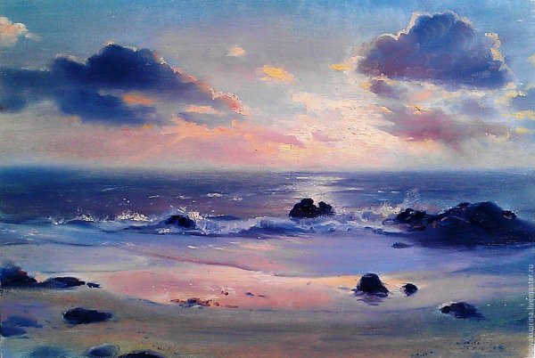 Морской пейзаж маслом