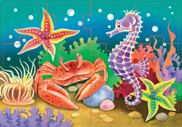 Напольный пазл-мозаика "морские жители" (Baby Step) (средние) 70105