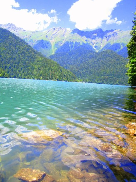 Пейзажи Абхазии озеро Рица