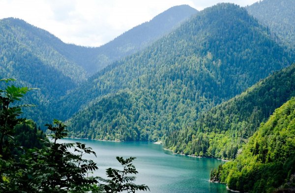 Озеро Рица панорама