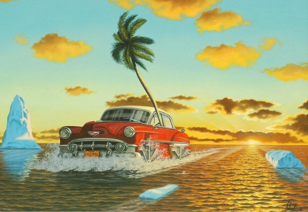 Кубинские картины с машинами