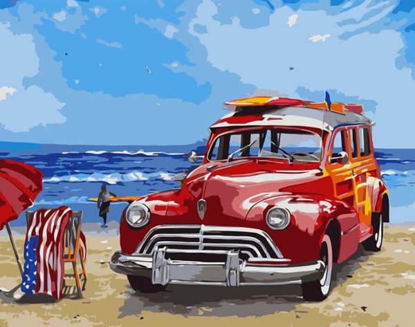 Картина ретро автомобиль