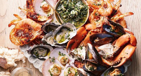 Ракообразные морепродукты моллюски