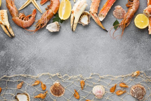 Полезная пища морепродукты