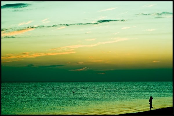 Закат на море