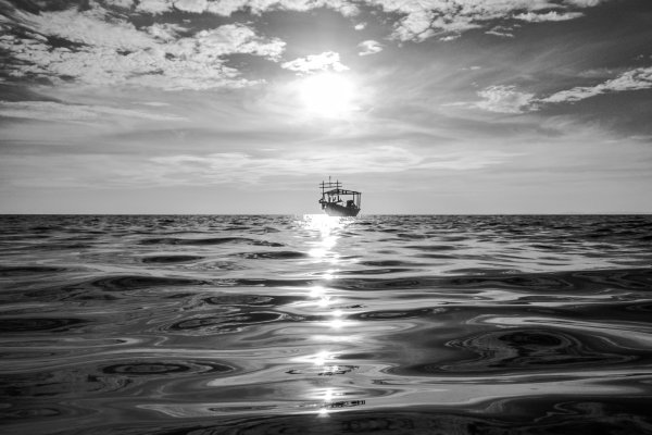 Закат на море