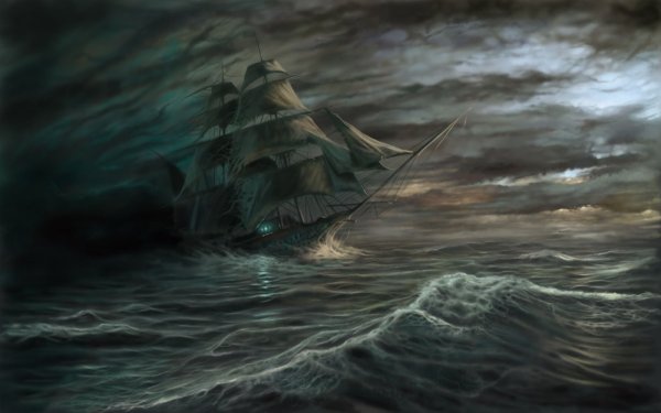Летучий голландец корабль призрак пираты Карибского моря