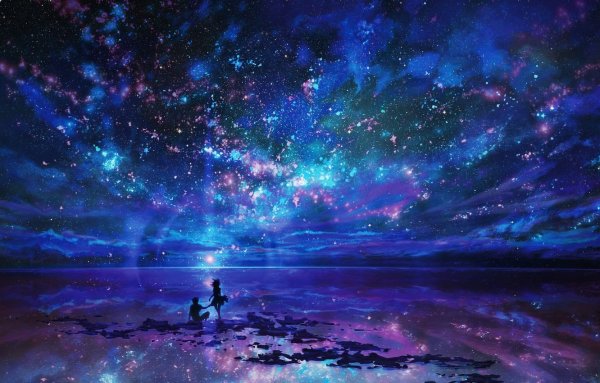 Красивая Луна и море