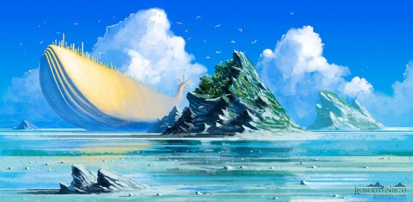 Океан диджитал арт