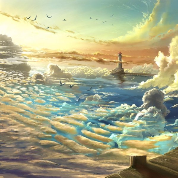 Корабль в море арт фэнтези