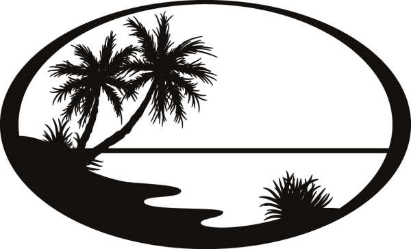 Пляж силуэт