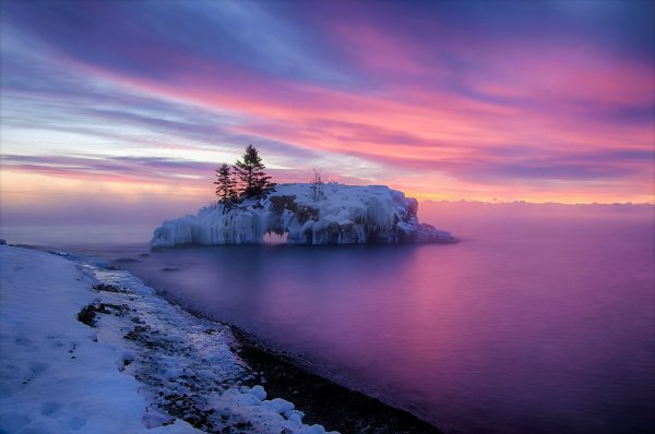 Красивое зимнее море