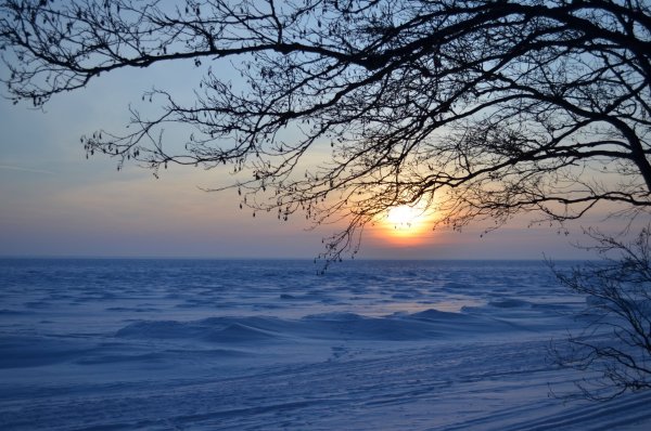 Зима закат