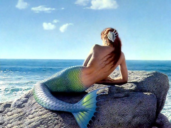 Русалка на берегу моря