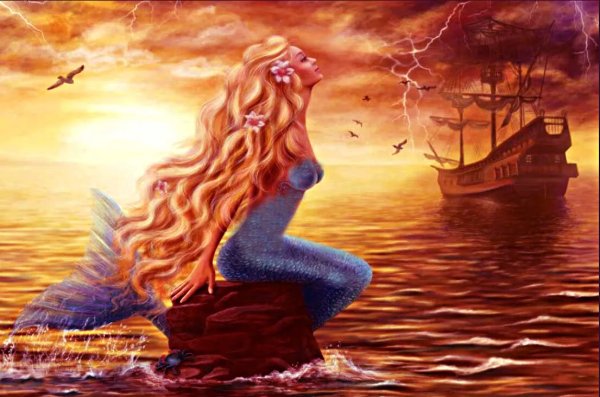 Русалка на Камне корабль