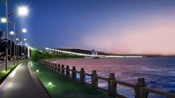 Набережная Имеретинка Сочи вечер