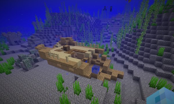 Под водой в МАЙНКРАФТЕ