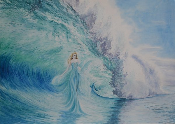 Девушка волна картина