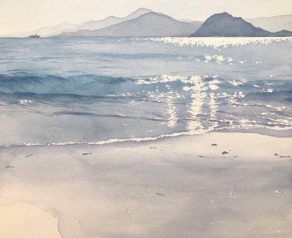 Море акварелью