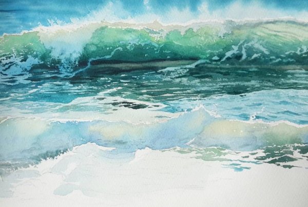 Океан акварель
